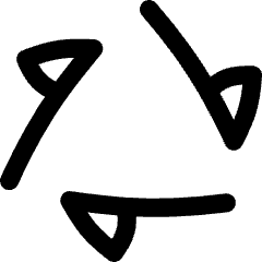 Triangle Arrow Triangle Loop Icon from Flex Line Set