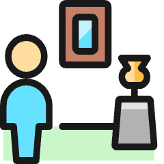 Museum Person Icon from Ultimate Colors Set