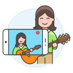 Youtuber Illustration from UX Colors Set