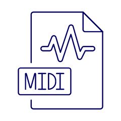 File Sound Midi Illustration from UX Line Set