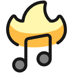 Music Genre Burn Icon from Ultimate Colors Set