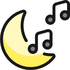 Music Genre Moon Icon from Ultimate Colors Set