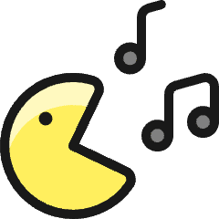 Music Genre Pacman Icon from Ultimate Colors Set