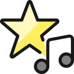 Music Genre Star Icon from Ultimate Colors Set