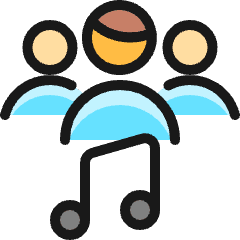 Music Genre Team Icon from Ultimate Colors Set
