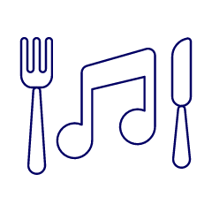 Diner Playlist Illustration from UX Line Set