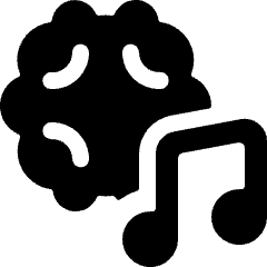 Music Genre Brain Icon from Ultimate Bold Set