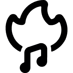 Music Genre Burn Alternate Icon from Ultimate Bold Set