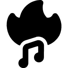 Music Genre Burn Icon from Ultimate Bold Set