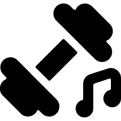 Music Genre Dumbbell Icon from Ultimate Bold Set