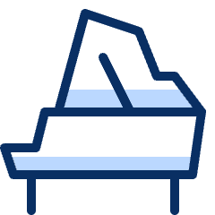 Piano 1 Icon from Cyber Duotone Set