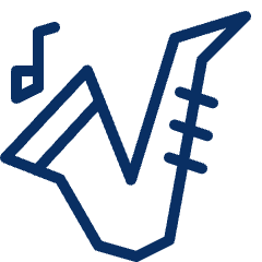 Saxophone Icon from Cyber Line Set