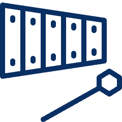 Xylophone Icon from Cyber Line Set