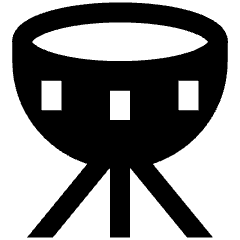 Instrument Dholak Icon from Nova Solid Set