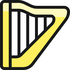 Instrument Harp Icon from Ultimate Colors Set