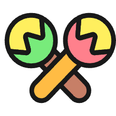 Instrument Maracas 1 Icon from Ultimate Colors Set