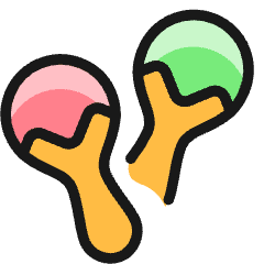 Instrument Maracas 2 Icon from Ultimate Colors Set