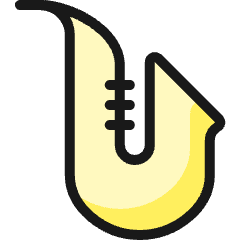Instrument Saxophone Icon from Ultimate Colors Set