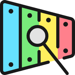 Instrument Xylophone Icon from Ultimate Colors Set