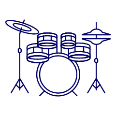Instruments Drum Set Illustration from UX Line Set