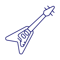 Instruments Guitar 1 Illustration from UX Line Set