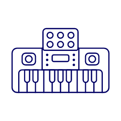 Instruments Keyboard Illustration from UX Line Set
