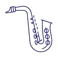Instruments Saxophone 2 Illustration from UX Line Set