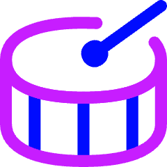 Bass Drum Icon from Flex Neon Set