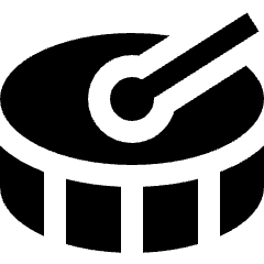 Bass Drum Icon from Sharp Solid Set