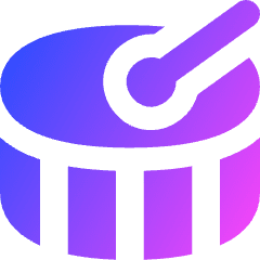 Bass Drum Icon from Flex Gradient Set