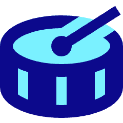 Bass Drum Icon from Sharp Pop Set