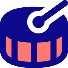 Bass Drum Icon from Flex Pop Set