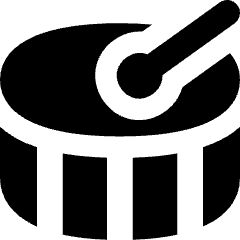 Bass Drum Icon from Flex Solid Set