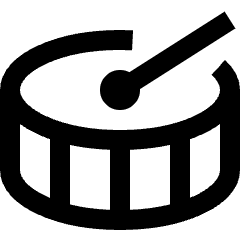 Bass Drum Icon from Sharp Line Set