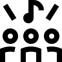 Choir Icon from Sharp Line Set