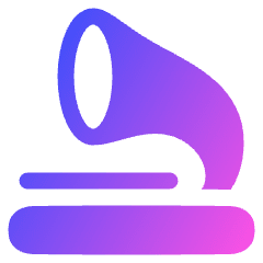 Gramophone Icon from Plump Gradient Set