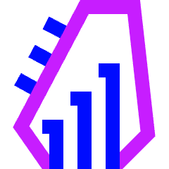 Guitar Strings Icon from Sharp Neon Set