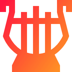 Lyre Icon from Sharp Gradient Set
