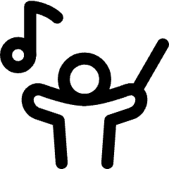 Music Conductor Icon from Core Line Set