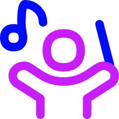 Music Conductor Icon from Flex Neon Set