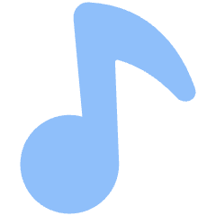 Music Note 1 Icon from Plump Flat Set