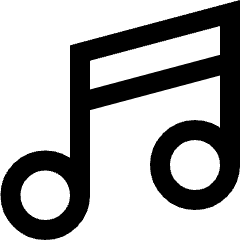 Music Note 2 Icon from Sharp Line Set