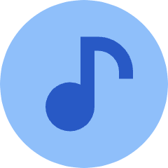 Music Note Circle Icon from Sharp Flat Set