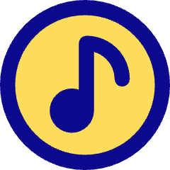 Music Note Circle Icon from Core Pop Set