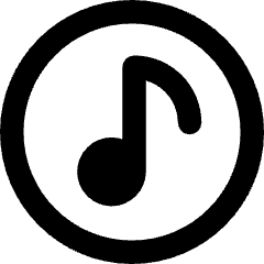 Music Note Circle Icon from Core Remix Set