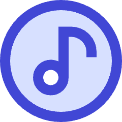 Music Note Circle Icon from Sharp Duo Set