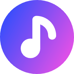 Music Note Circle Icon from Core Gradient Set