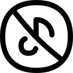 Music Note Circle Off Icon from Flex Line Set