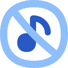 Music Note Circle Off Icon from Flex Flat Set