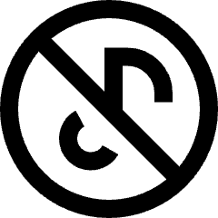 Music Note Circle Off Icon from Sharp Line Set